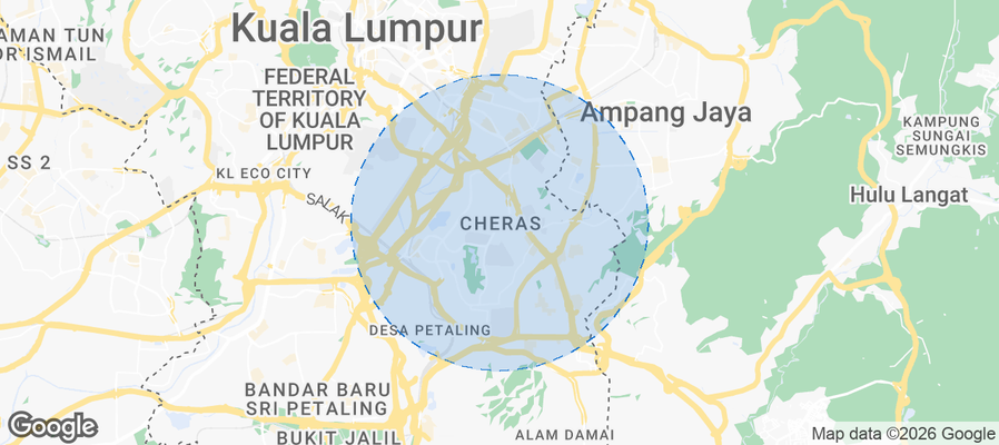 Cheras Airbnb map